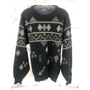 Vintage Cambridge Classics Mervyns Sweater Mens Knit Multi Colored Medium